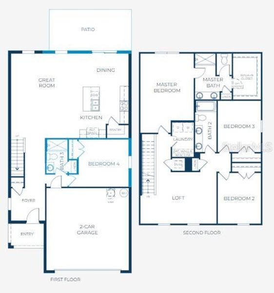 Lancaster A Floor Plan 4th bedroom option