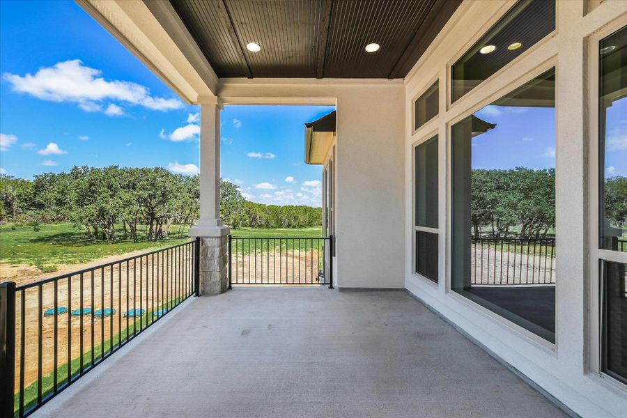 Exterior details and patio area of a home in ClearWater Ranch, Liberty Hill (Image 20). Exterior details and patio area of a home in ClearWater Ranch, Liberty Hill (Image 20).