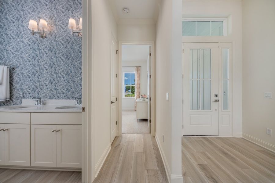 Representative furnished interior of a home built from the Ortega by Riverside Homes in Hidden Creek at SilverLeaf 80' Series, St. Augustine (Image 48).