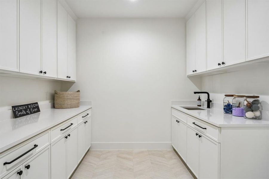 Furnished interior view inside a new home in , Dallas (Image 29).