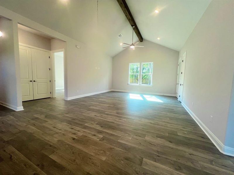 Living room towards backyard