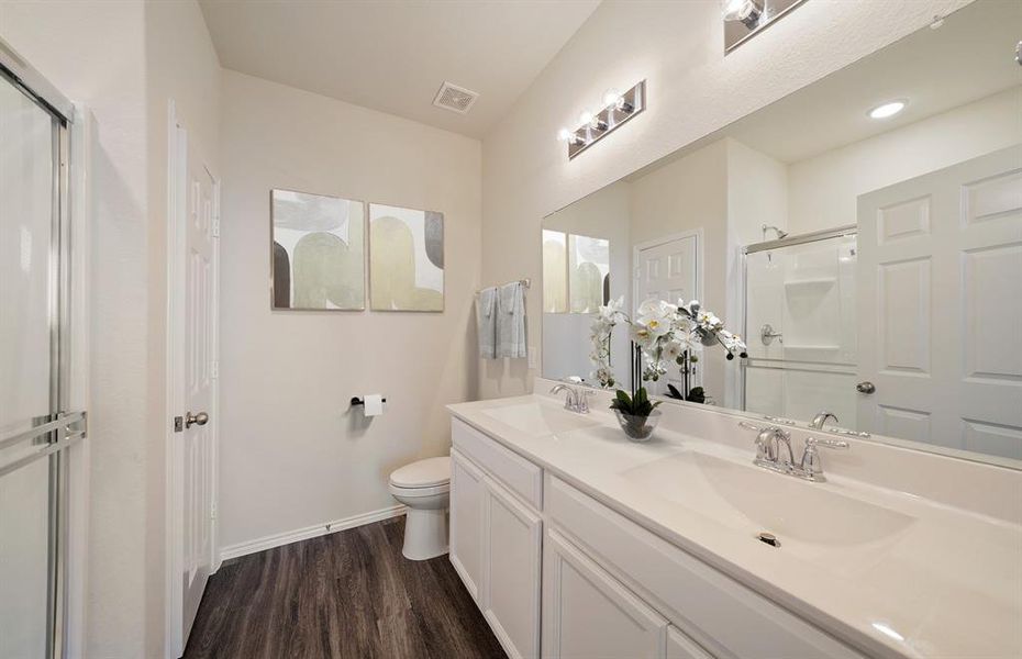 *Virtual Representation - Owner's private bath with double vanity *Virtual Representation - Owner's private bath with double vanity
