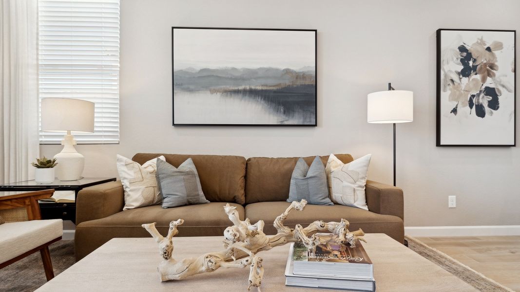 Representative furnished interior of a home built from the Mirage by D.R. Horton in The Buttes at Mystic, Peoria (Image 12).