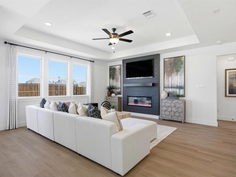 Furnished interior view inside a new home in Mercer Meadows, Royse City (Image 8).
