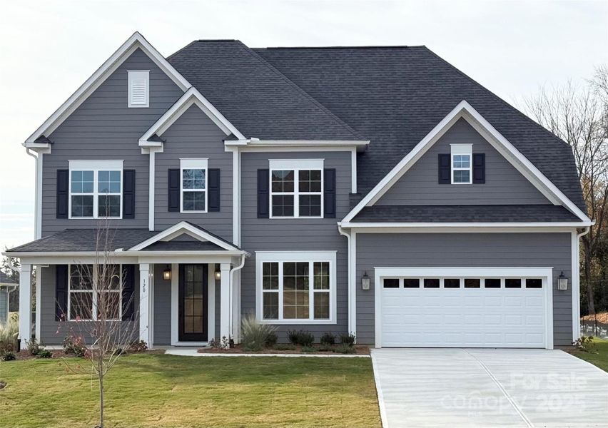 Front exterior of a new home in Adalyn Park, Mooresville, NC, highlighting curb appeal (Image 1).