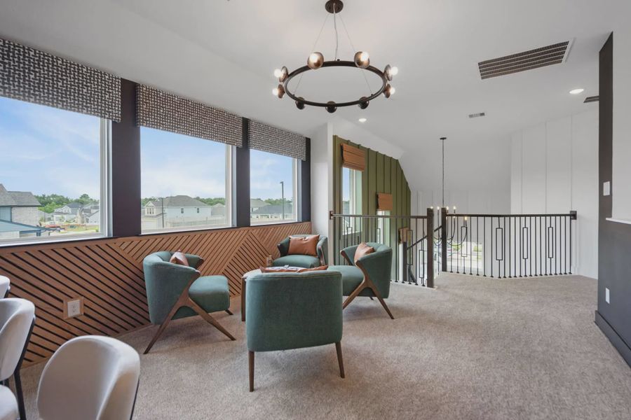 Representative furnished interior of a home built from the Durham by Chesmar Homes in Emory Glen, Katy (Image 9).