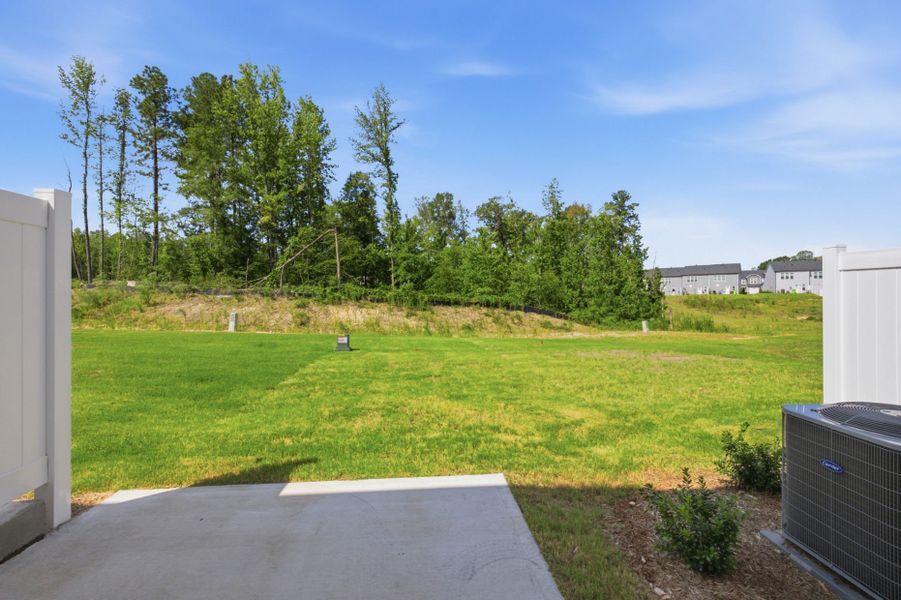 Exterior details and patio area of a home in Carpenter Falls, Durham (Image 4).