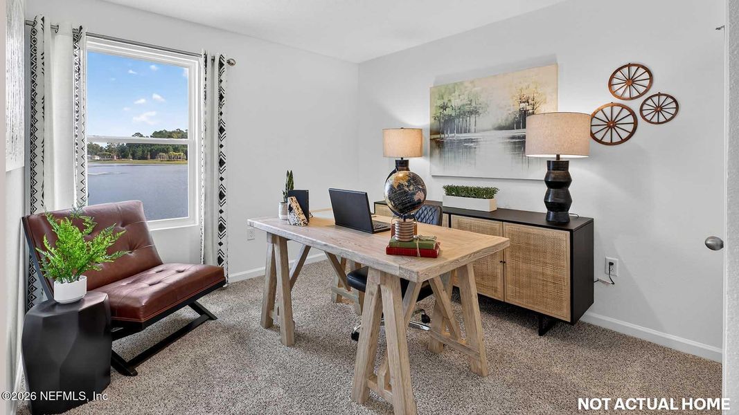 Furnished interior view inside a new home in Rookery, Green Cove Springs (Image 24). Furnished interior view inside a new home in Rookery, Green Cove Springs (Image 24).