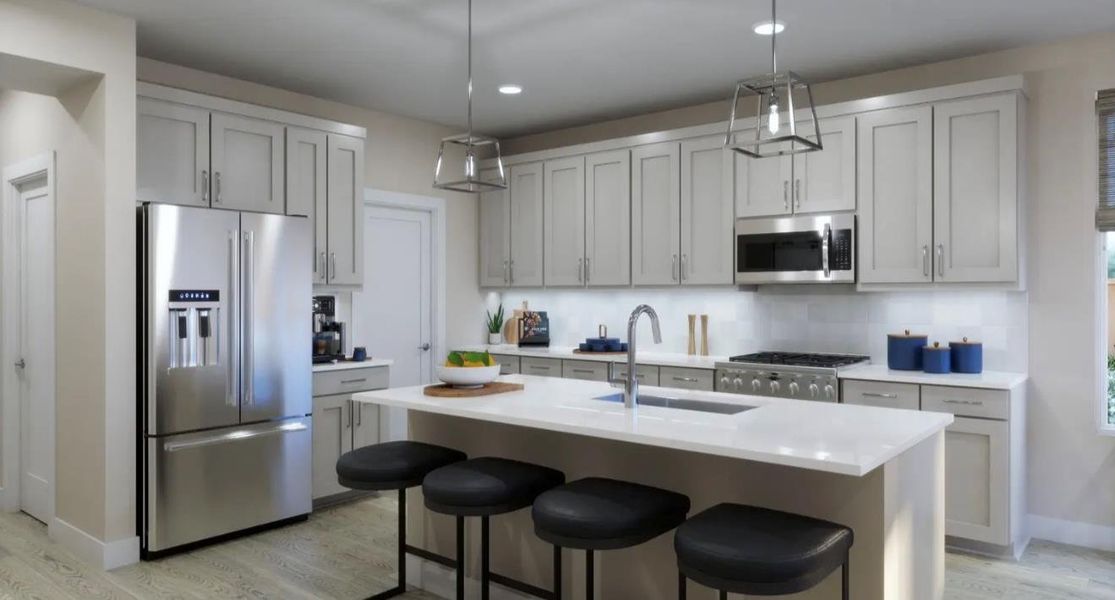 Furnished interior view inside a new home in Lariat, Liberty Hill (Image 7).