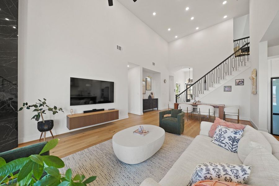 Furnished interior view inside a new home in Sienna, Missouri City (Image 18). Furnished interior view inside a new home in Sienna, Missouri City (Image 18).