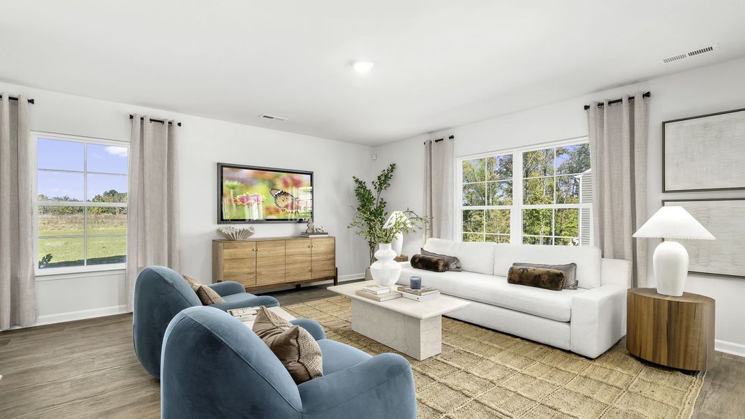 Representative furnished interior of a home built from the Galen by D.R. Horton in Brookhaven, Greensboro (Image 8).
