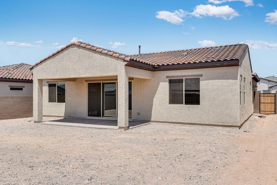 Exterior details and patio area of a home in Estrella, Goodyear (Image 25).