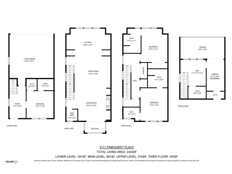 2D floor plan layout of this home in , Charlotte, NC (Image 9). 2D floor plan layout of this home in , Charlotte, NC (Image 9).