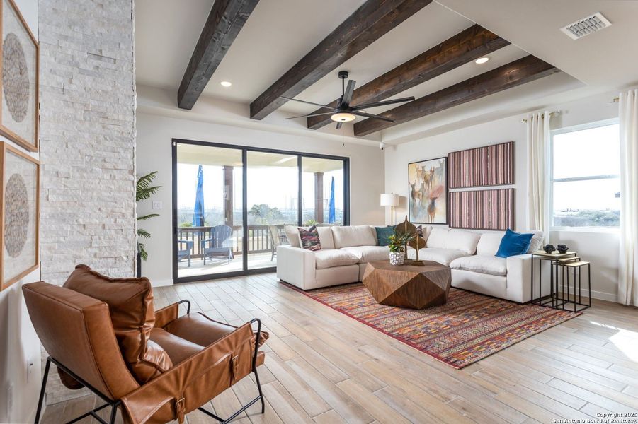 Furnished interior view inside a new home in Hunter's Ranch, San Antonio (Image 5).