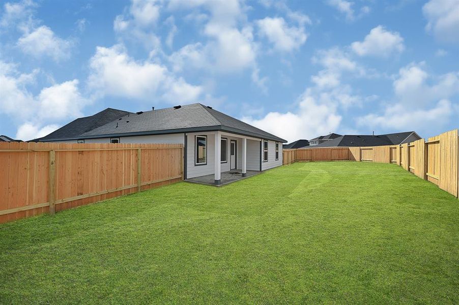 We have outstanding Covered Patio with huge backyard for your fury friends! Make that call and let me tell you how we can Make that Dream Come True! **Image Representative of Plan Only and May Vary as Built**