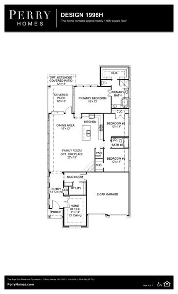 Floor Plan for 1996H