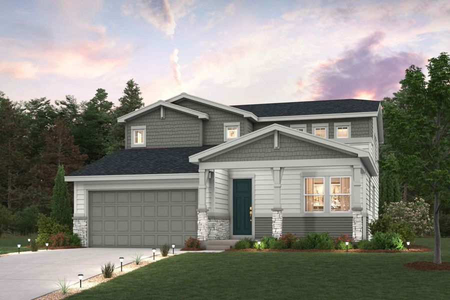 Aspen Plan Elevation B at Prairie Song in Windsor, CO by Century Communities