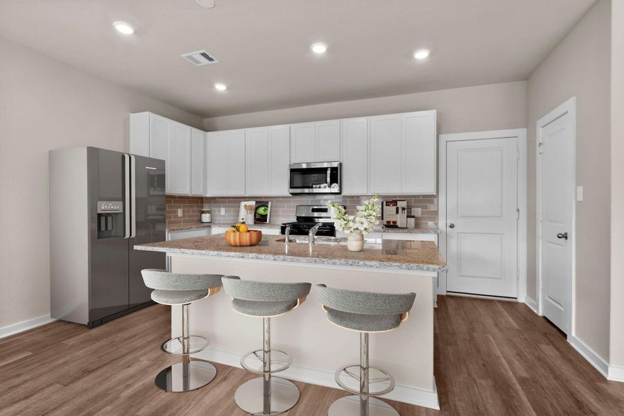 Furnished interior view inside a new home in Laurel Landing 50', Alvin (Image 8).