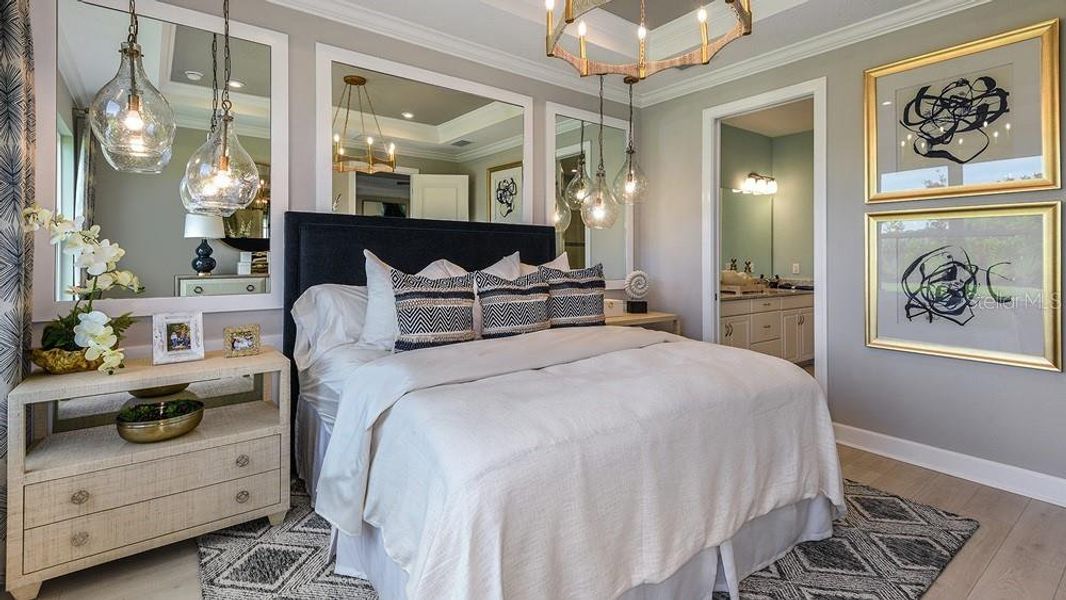 Furnished interior view inside a new home in Esplanade at Azario Lakewood Ranch, Bradenton (Image 9). Furnished interior view inside a new home in Esplanade at Azario Lakewood Ranch, Bradenton (Image 9).