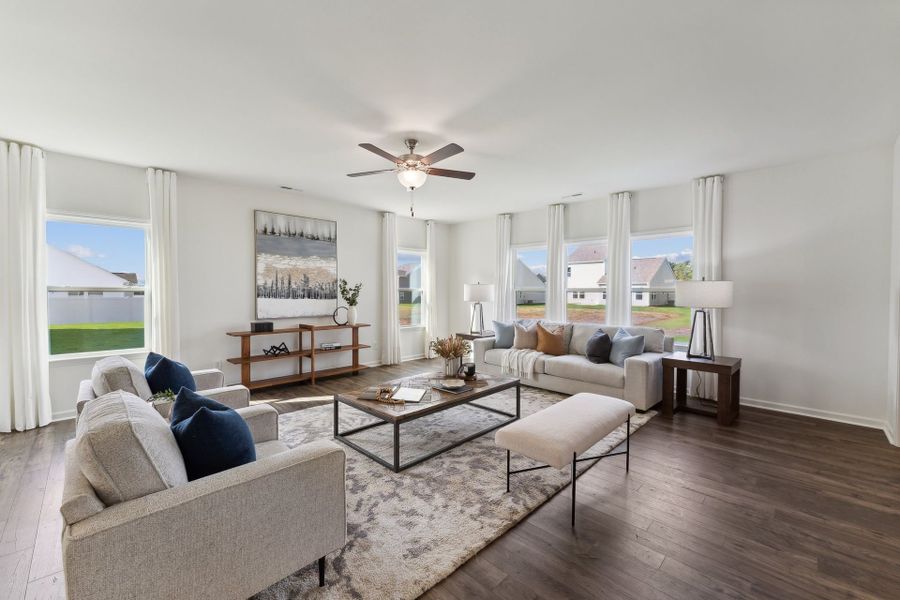 Representative furnished interior of a home built from the Winslow by True Homes in Garmon Mill Estates, Midland (Image 8).