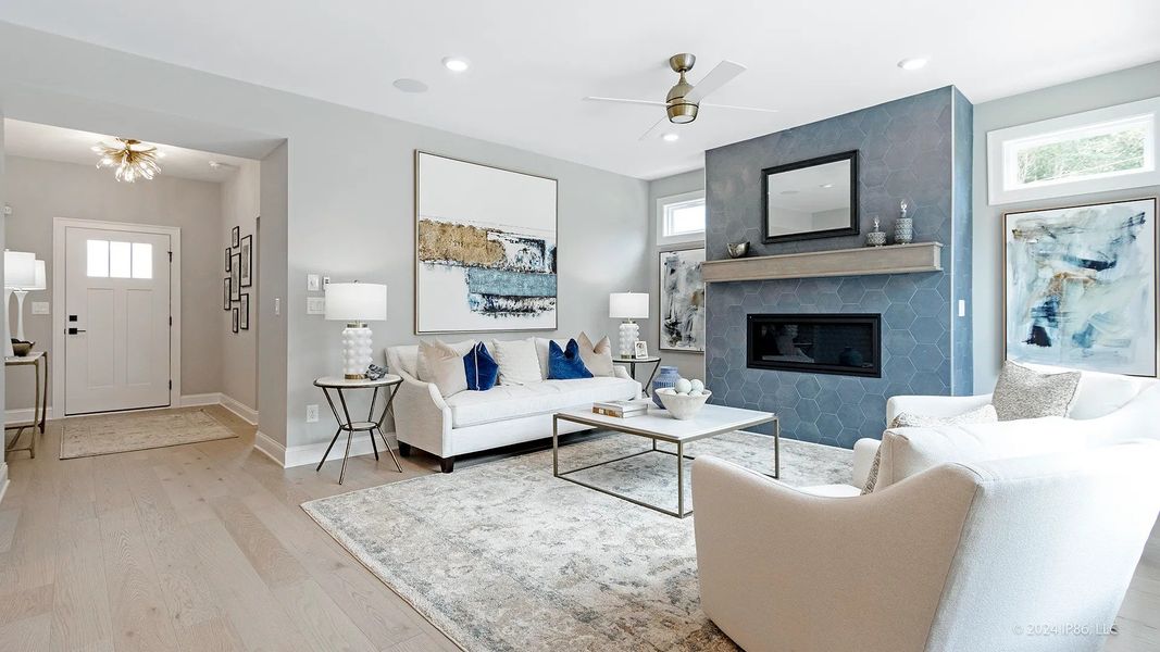 Furnished interior view inside a new home in The Courtyards at Bailey Farm, Dacula (Image 13).