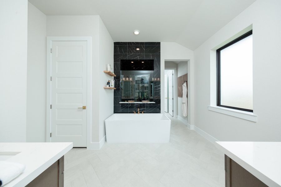 Furnished interior view inside a new home in Bridgeland, Cypress (Image 11).