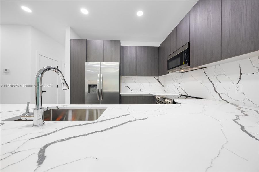 Furnished interior view inside a new home in , Miami (Image 16).