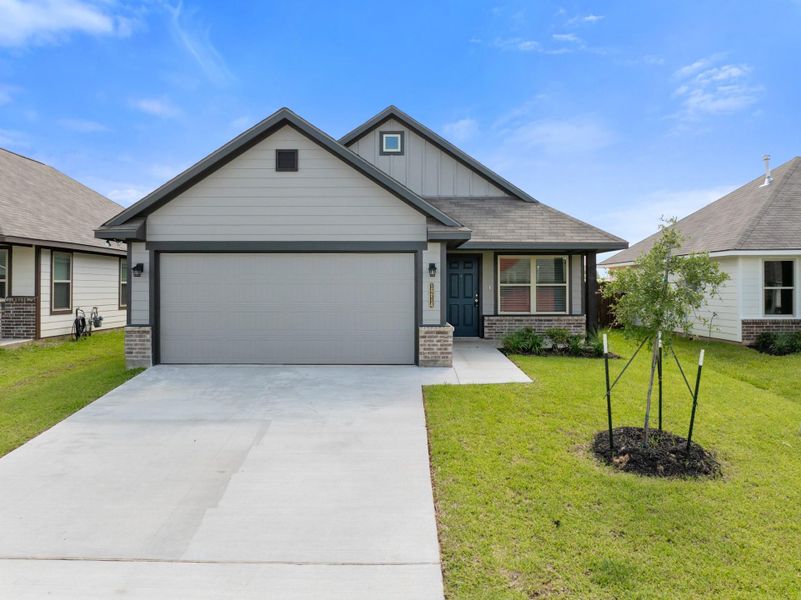 Front exterior of a new home in , Bryan, TX, highlighting curb appeal (Image 2). Front exterior of a new home in , Bryan, TX, highlighting curb appeal (Image 2).
