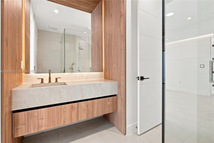 Furnished interior view inside a new home in , Miami (Image 8).