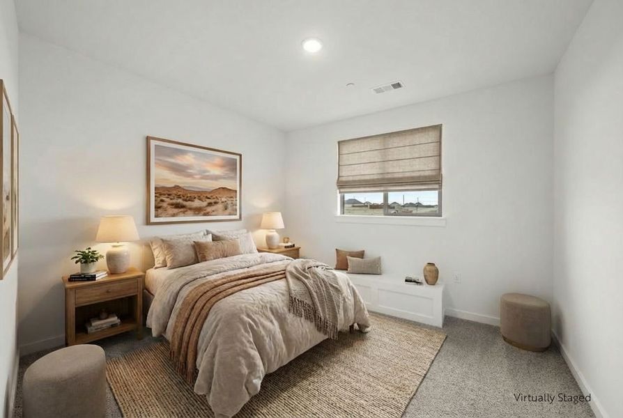 Furnished interior view inside a new home in Wildridge, Oak Point (Image 26). Furnished interior view inside a new home in Wildridge, Oak Point (Image 26).