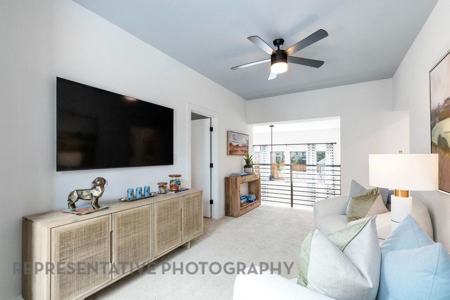 Furnished interior view inside a new home in 6 Creeks at Waterridge, Kyle (Image 12).