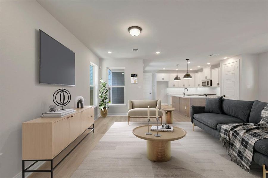 Furnished interior view inside a new home in Painted Tree Woodland West – Cottages, McKinney (Image 6).