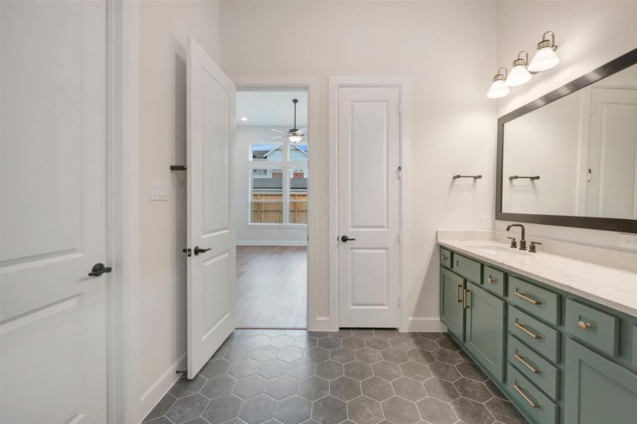 Furnished interior view inside a new home in Harvest Green - Reserve Collection, Richmond (Image 13).