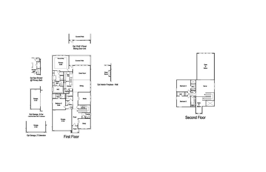 2D floor plan layout of this home in Easton Park, Austin, TX (Image 2). 2D floor plan layout of this home in Easton Park, Austin, TX (Image 2).
