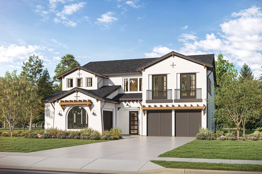 Representative exterior photo of a completed home built from the Brookside by Landon Homes in Fields - Brookside North, Frisco, TX (Image 20). Representative exterior photo of a completed home built from the Brookside by Landon Homes in Fields - Brookside North, Frisco, TX (Image 20).
