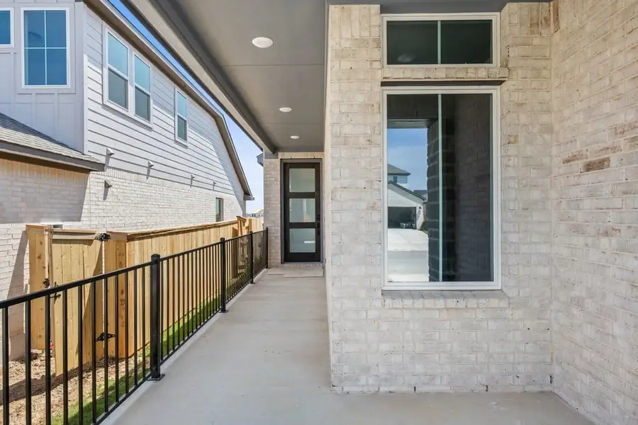 Exterior details and patio area of a home in Lariat, Liberty Hill (Image 3). Exterior details and patio area of a home in Lariat, Liberty Hill (Image 3).