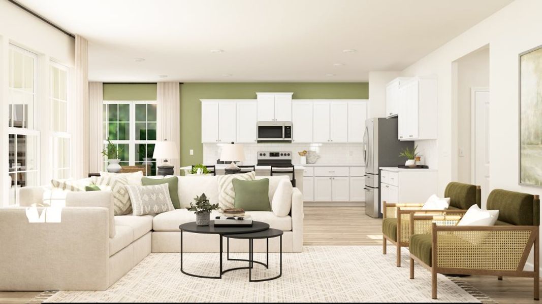 Representative furnished interior of a home built from the Hickory by Lennar in Elizabeth: Arbor, Fort Mill (Image 17).