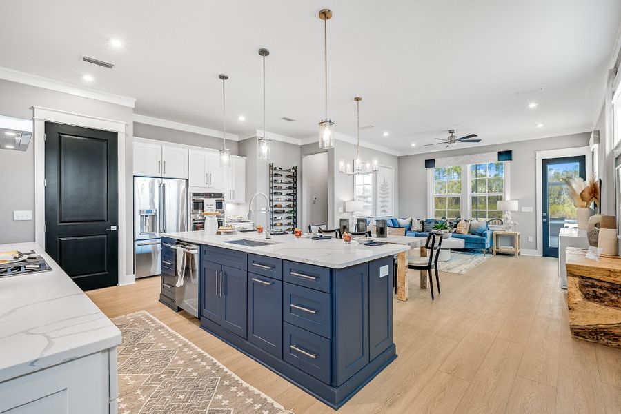 Representative furnished interior of a home built from the Lucas by Fischer Homes in The Villas at Longleaf Park, a Watersound Origins® community, Inlet Beach (Image 9).