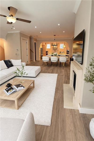 Furnished interior view inside a new home in , Atlanta (Image 11). Furnished interior view inside a new home in , Atlanta (Image 11).