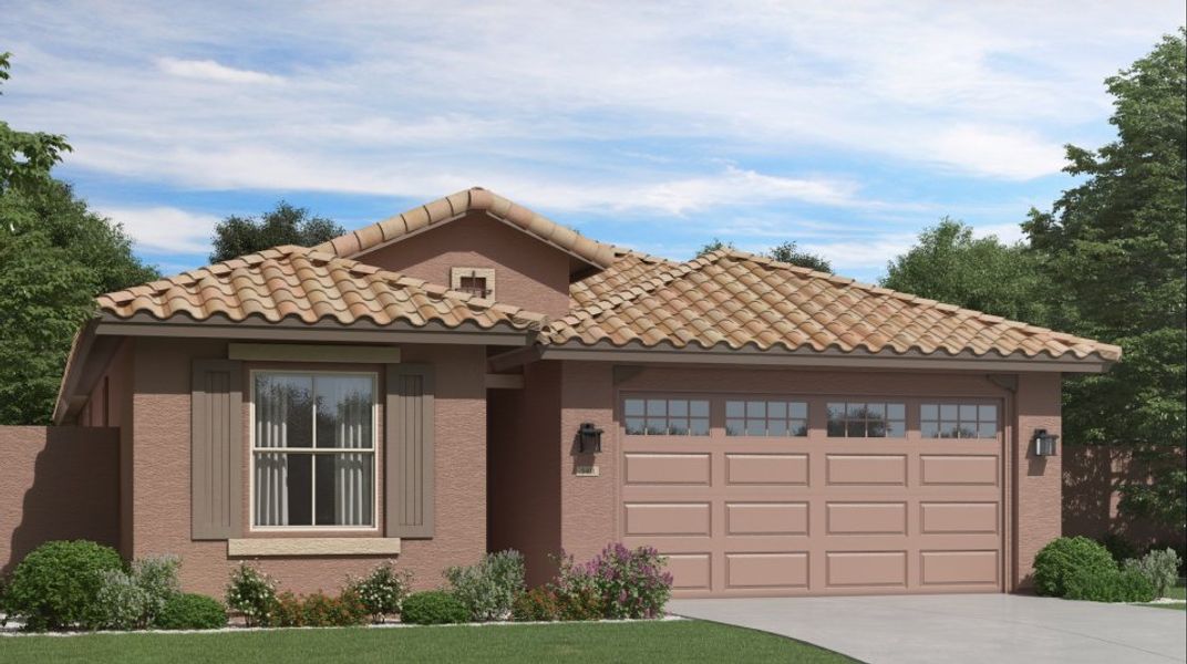 Front exterior of a home in the Asante: Discovery 2.1 & 2.13 community, located in Surprise, AZ (Image 10).
