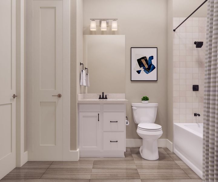 Representative furnished interior of a home built from the Savoy by Tri Pointe Homes in Harvest Green, Richmond (Image 7).