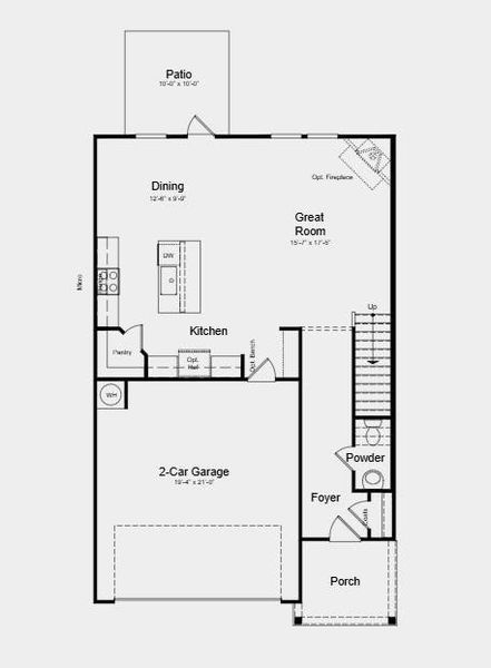 2D floor plan layout of this home in Windance Lake, Loganville, GA (Image 3).