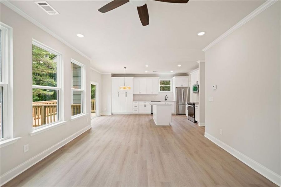 Spacious, unfurnished interior of a new home in , White (Image 20). Spacious, unfurnished interior of a new home in , White (Image 20).