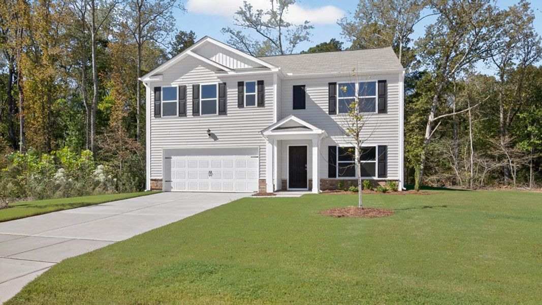 Representative exterior photo of a completed home built from the HAYDEN by D.R. Horton in Olive Branch, Clayton, NC (Image 19).