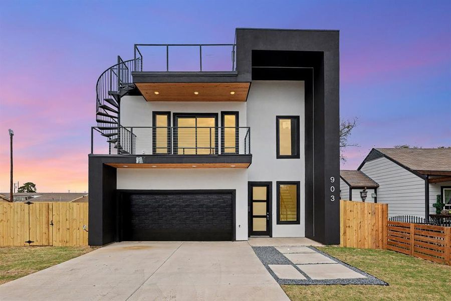 Front exterior of a new home in , Dallas, TX, highlighting curb appeal (Image 1). Front exterior of a new home in , Dallas, TX, highlighting curb appeal (Image 1).