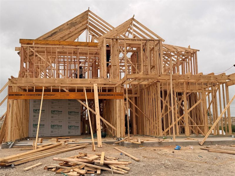 In-progress construction of a new home in University Heights, Round Rock, TX (Image 18). In-progress construction of a new home in University Heights, Round Rock, TX (Image 18).