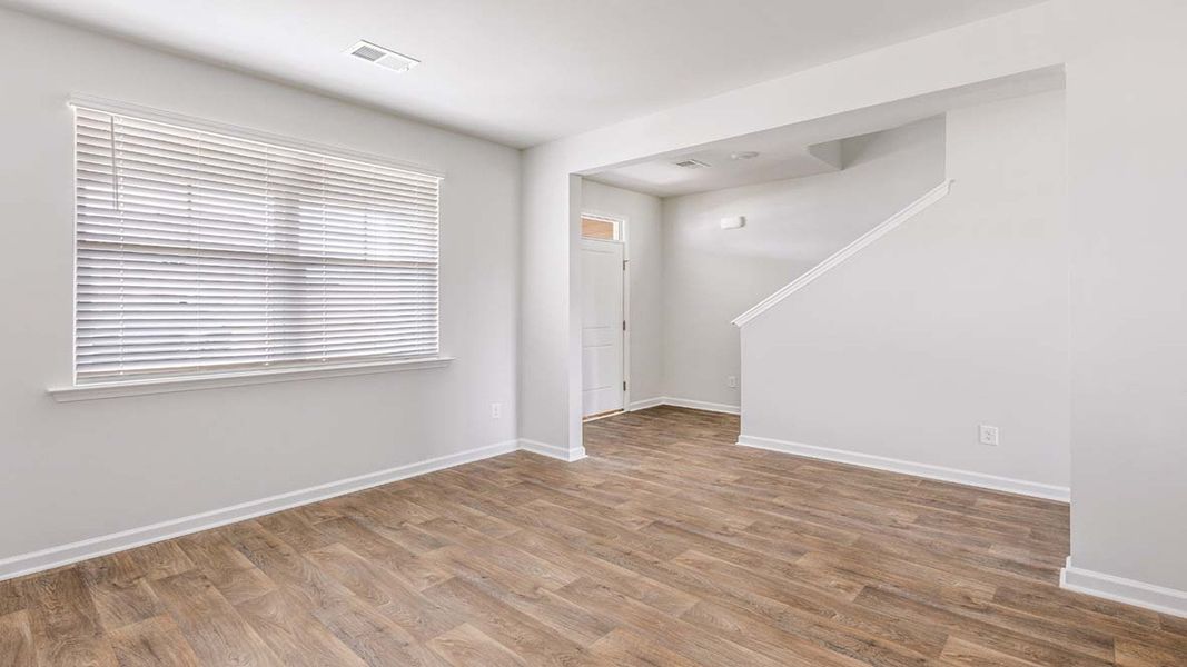 Representative unfurnished interior of a home built from the ELLE by D.R. Horton in Leatherstone, Blythewood (Image 11). Representative unfurnished interior of a home built from the ELLE by D.R. Horton in Leatherstone, Blythewood (Image 11).