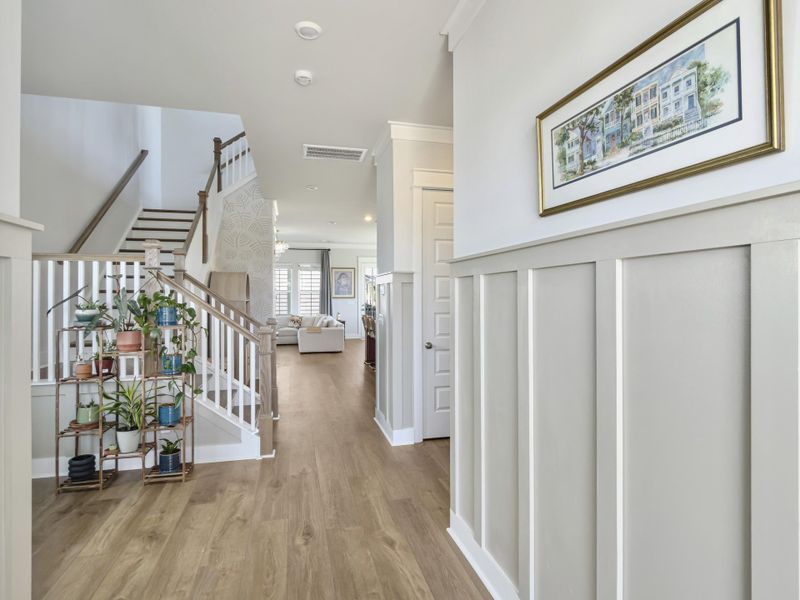 Furnished interior view inside a new home in Carnes Crossroads, Summerville (Image 12). Furnished interior view inside a new home in Carnes Crossroads, Summerville (Image 12).