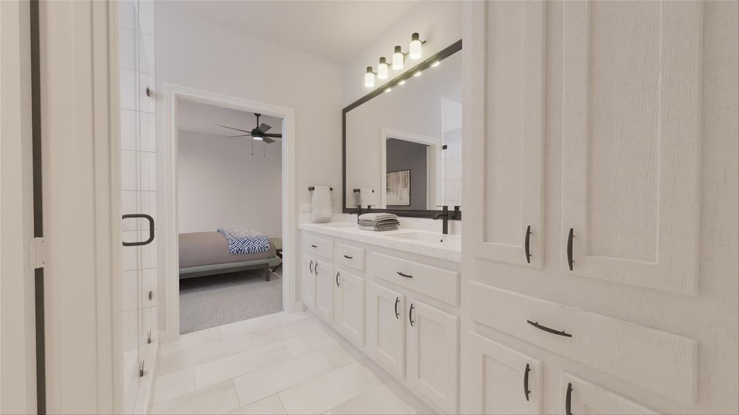 Furnished interior view inside a new home in The Porch at Du Pre, Buda (Image 4).