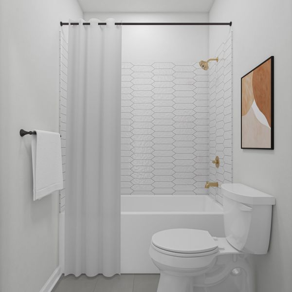 Representative furnished interior of a home built from the Enfield by Tri Pointe Homes in Lariat, Liberty Hill (Image 24).